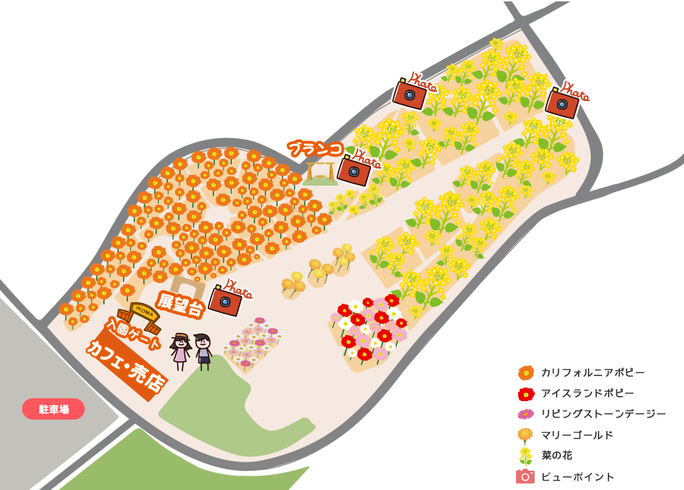 ポピー祭り園内マップ